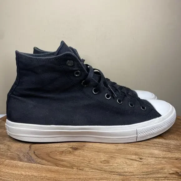 Converse Chuck Taylor All Star II Shoes Mens Black White Size 12 Shoes 150143C